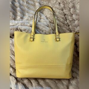 Nanette Lepore Butter Yellow Large Tote Bag EUC